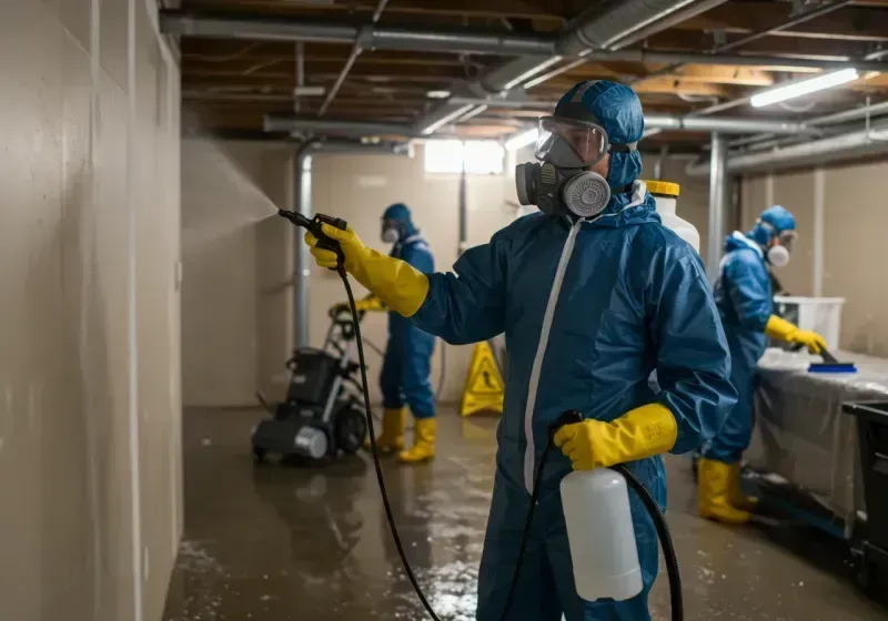 Basement Sanitization and Antimicrobial Treatment process in Eldorado at Santa Fe, NM